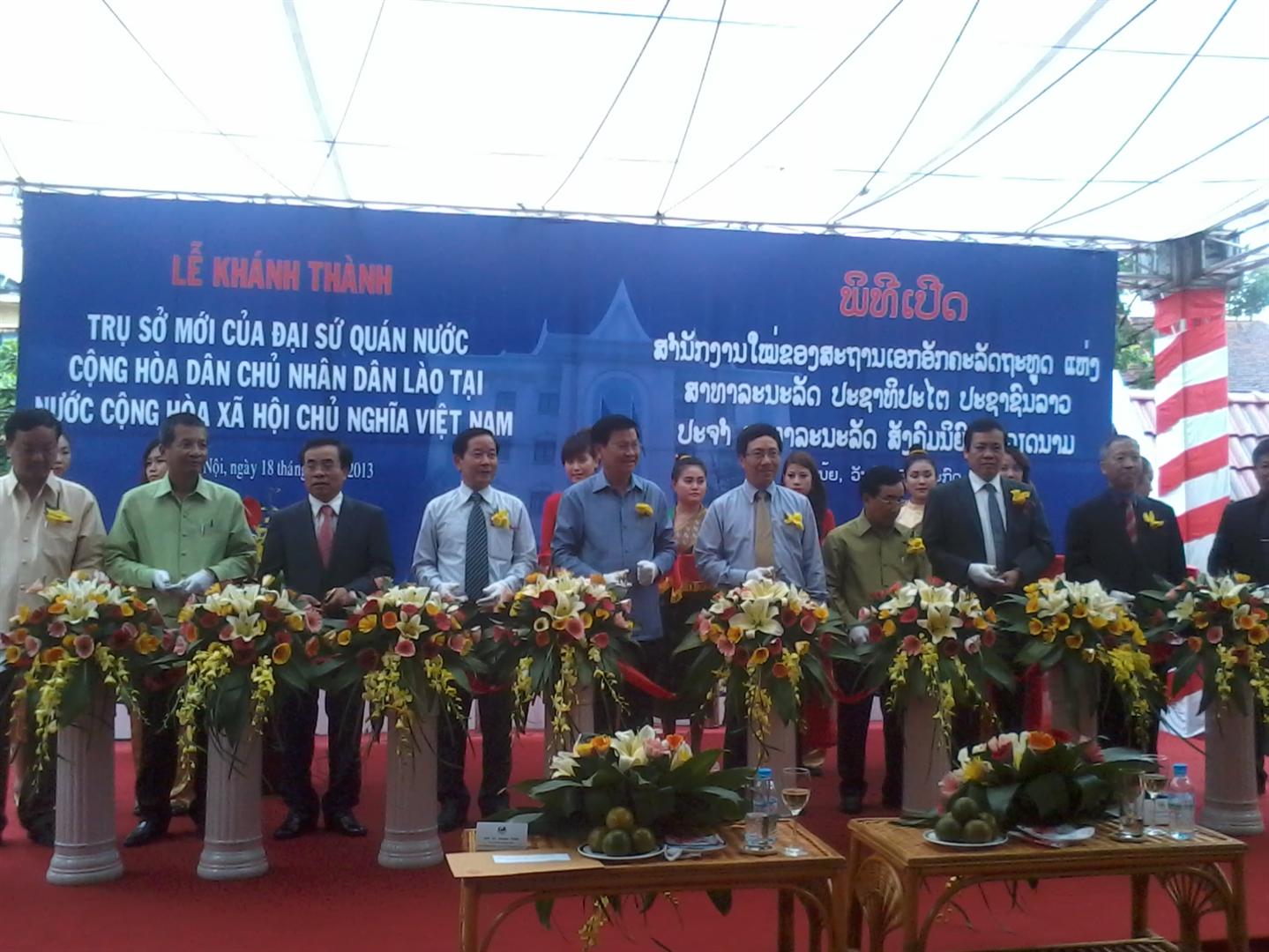 ພິທີເປີດສຳນັກງານສະຖານເອກອັກຄະລັດຖະທູດຫຼັງໃໝ່ ສປປລາວ ປະຈຳ ສສ. ຫວຽດນາມ